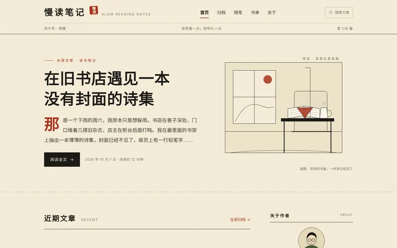 个人博客作者站程序首页设计