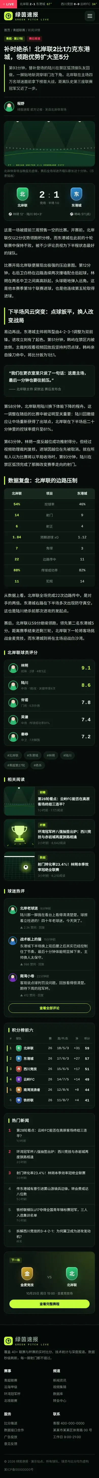 体育比分资讯网站程序 新闻详情 手机端