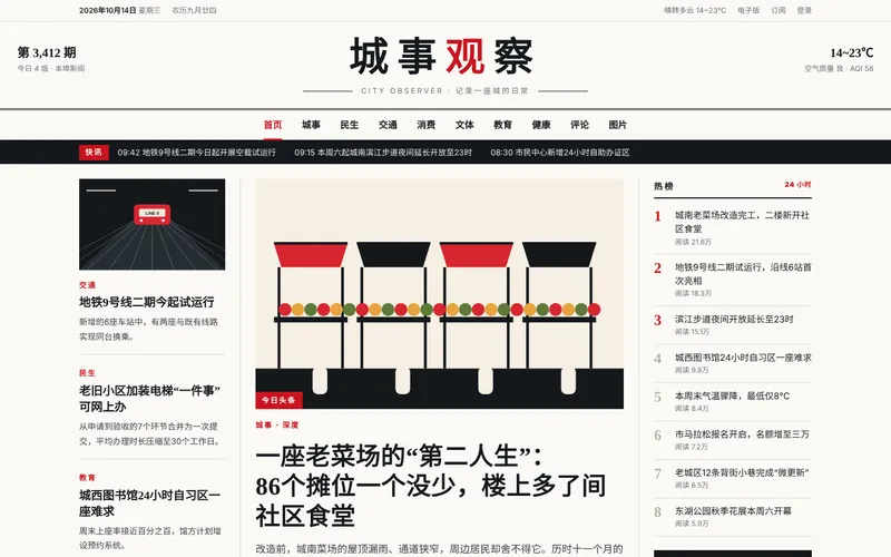 城市资讯门户网站程序首页设计